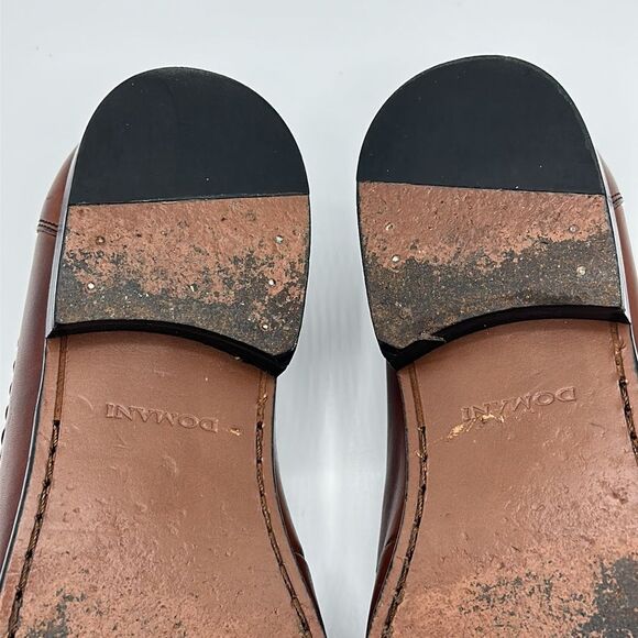 Domani Men’s Loafer Size 9 9M Leather Slip On Brown 18-1001 - Picture 11 of 14